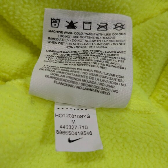 Nike Kids Pullover Hoodie Size Medium, Neon Green, Pink Swoosh, Therma-Fit - Picture 15 of 16